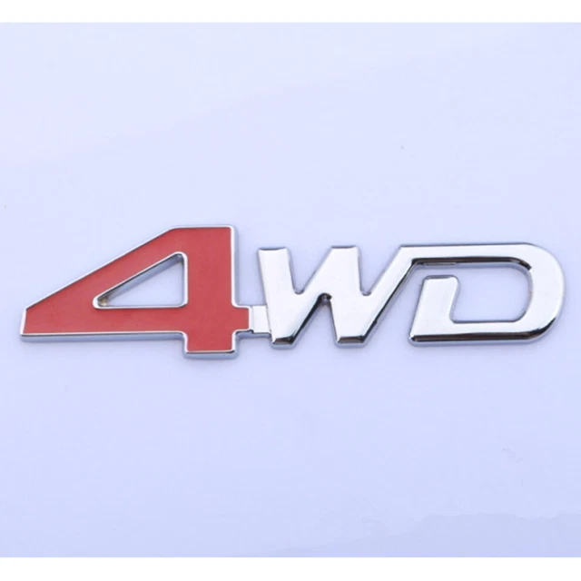 Car 4WD Chrome Tailgate Emblem Badge Stickers For 4 Wheel Drive SUV Off Road NEW