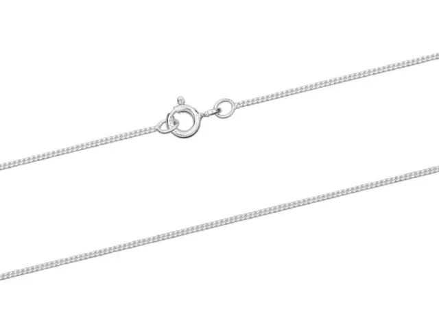 925 Sterling Silver Diamond Cut Curb Chain Necklace (0.9mm / 24 inches / 1.20g)