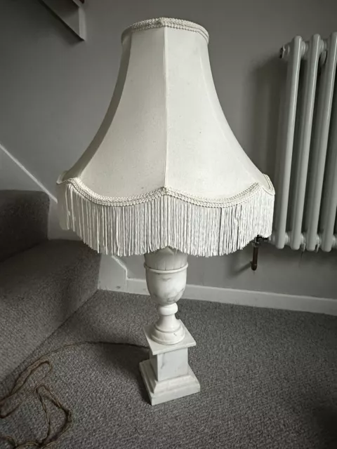 Vintage Alabaster Heavy Table Lamp