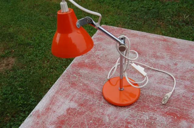 LAMPE DE BUREAU , CHEVET - VINTAGE ORANGE ------//rac//