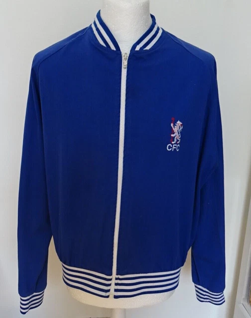 CHELSEA FC VINTAGE Blue Flag Collection Replica 1967 Tracksuit Top