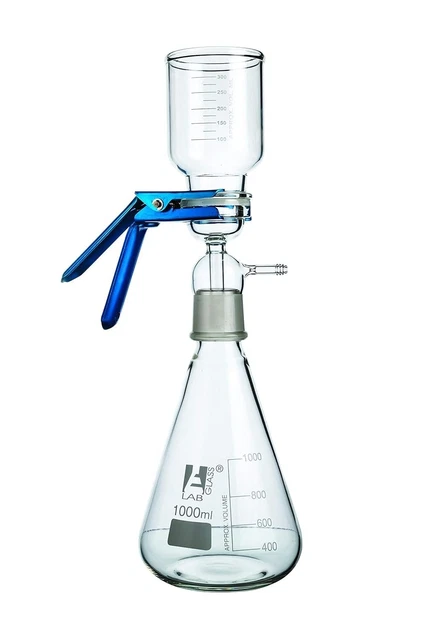 Filtration Glassware Clamp 47mm Disc Filters with joint flask 1000ML