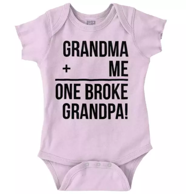 Funny Grandma Grandpa Spoiled Shower Gift Newborn Baby Boy Girl Infant Romper