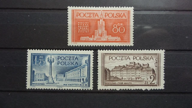 Polen 1953 / Kat. Fischer Nr. 686 - 688  Postfrisch / MHN / (**)