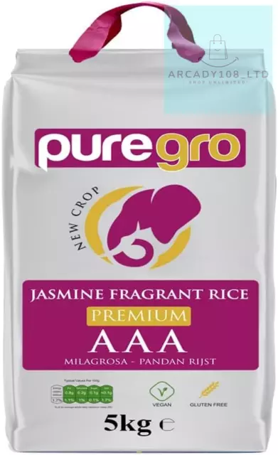 Puregro AAA Premium Jasmine Fragrant Rice 10kg