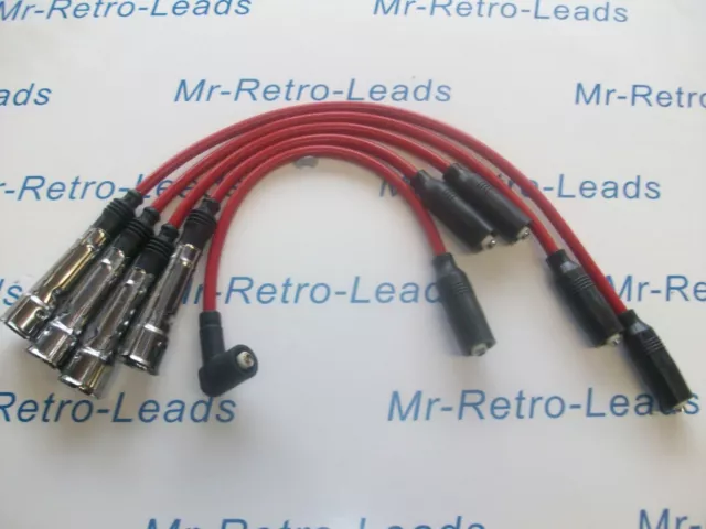 Red 8Mm Performance Ignition Leads For Audi 100 80 2.0 A6 C4 B4 Quattro Abk