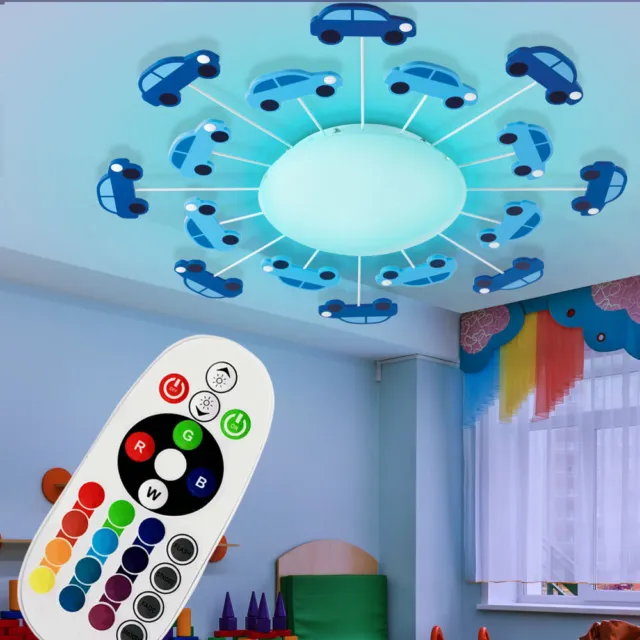 Lampada da soffitto LED ragazzi cameretta bambini RGB telecomando dimmer auto lampada da parete