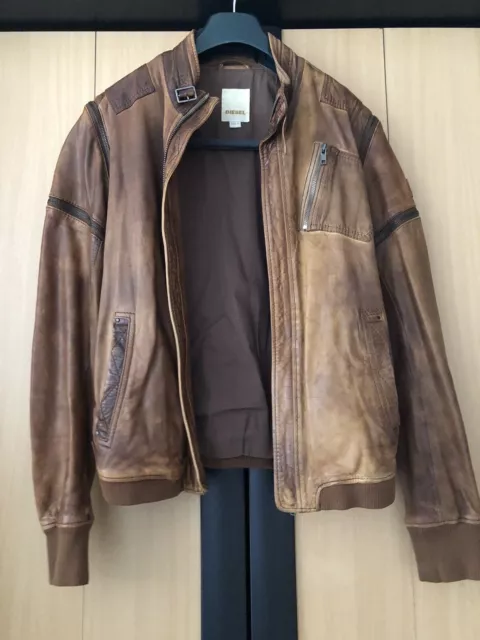 Diesel Lederjacke Original Größe L