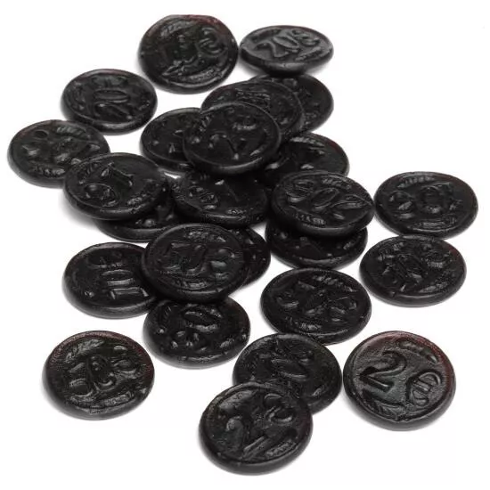 K&H Dutch Licorice Coins Loose 400g / Muntendrop