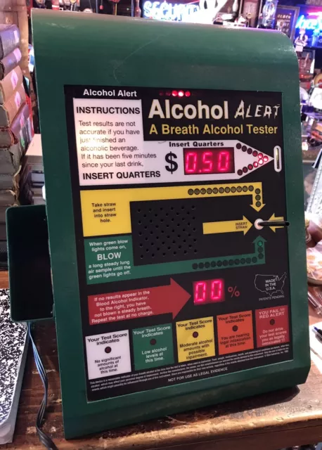 Vending Machine Alcohol Alert Breathalyzer C1999 Coin Op Working As Is Mancave