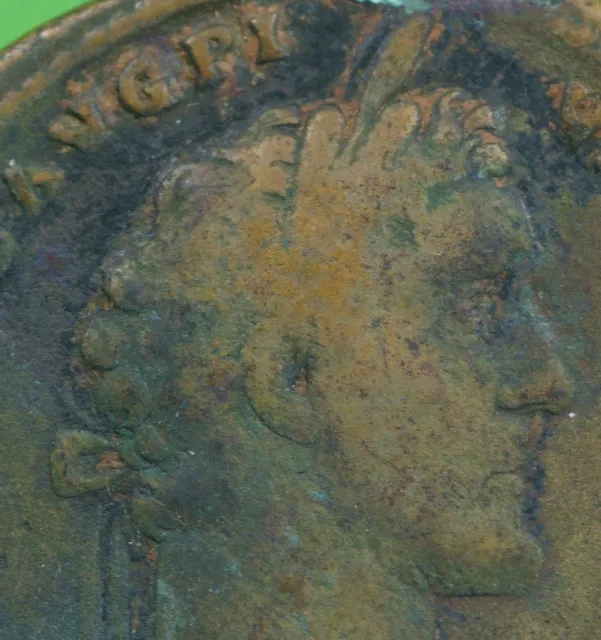Roman Imperial ae Bronze Sestertius Coin of Antoninus Pius   ITALIA