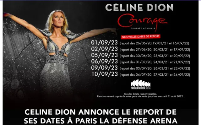 ticket concert Céline Dion