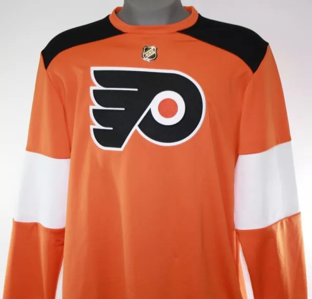 Adidas Philadelphia Fryers NHL Authentic Orange Mens Jersey New No