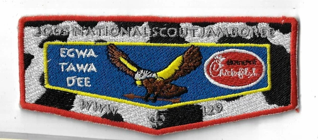 OA Egwa Tawa Dee Lodge 129 2005 National Scout Jamboree S63 Flap RED Bdr. GA [MX