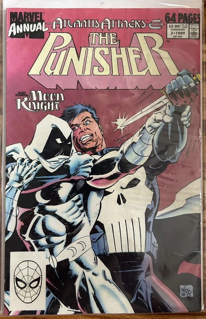 MCU THE PUNISHER ANNUAL 2 (1988) 1st battle vs MOON KNIGHT NM/Mint Condition