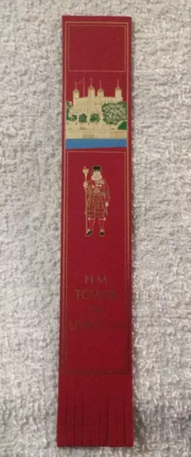 HM Tower of London London England Leather Red Bookmark