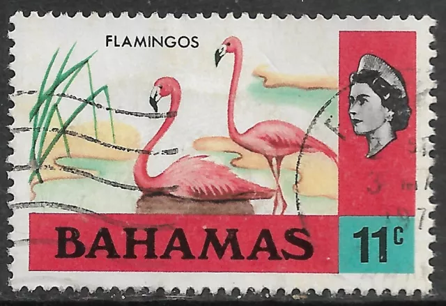 Bahamas Stamp - Scott #322/A36 11c Red & Multicolored Canc/LH 1971