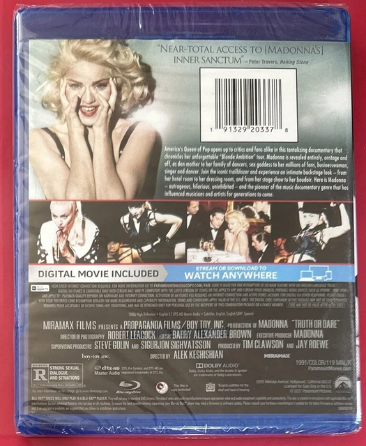 MADONNA TRUTH OR Dare (Region A Blu Ray US Import) NEW SEALED EB51 £13