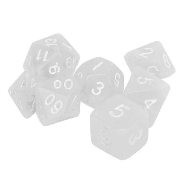 (Transparent)Number Dice Set Clear Numbers Polyhedral Dice Set Prevent 3