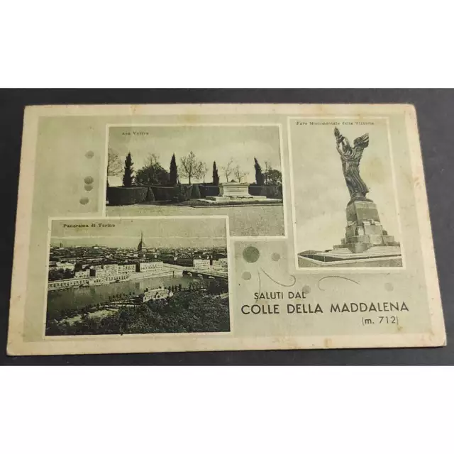 Cartolina Colle della Maddalena - Faro Monumentale Vittoria - Panorama di Torino