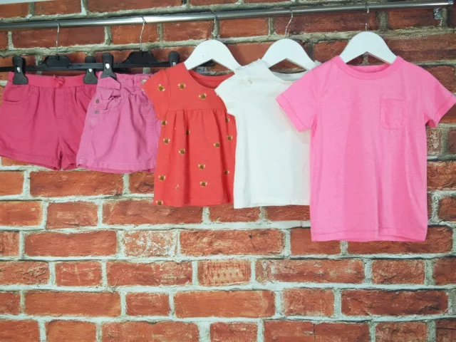 Baby Girl Bundle Aged 18-24 Month Gap Next Nutmeg T-Shirt Shorts Skirt Neon 92Cm