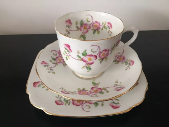 Pair  Of Royal Albert Floral Trio’s #6908 c1927