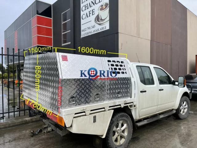 ALUMINIUM CANOPY TOOLBOX FULL or Half Dog Cage Ute Track ToolBox