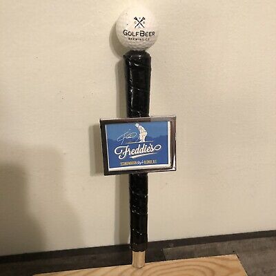 Golf Beer Brewing Co Tap Handle Freddie’s Blonde Ale Retired Out Of Business