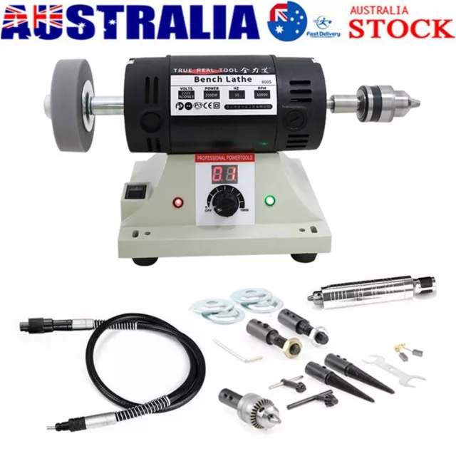 Mini Bench Grinder Metal Buffer Polisher Polishing Machine with Flex Shaft 800W