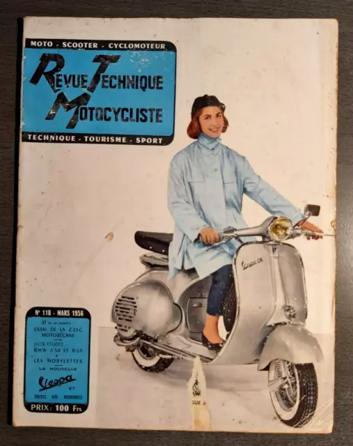 REVUE TECHNIQUE TOURISTIQUE MOTOCYCLISTE n° 110 MARS 1956 ESSAI Z 23C MOTOBECANE