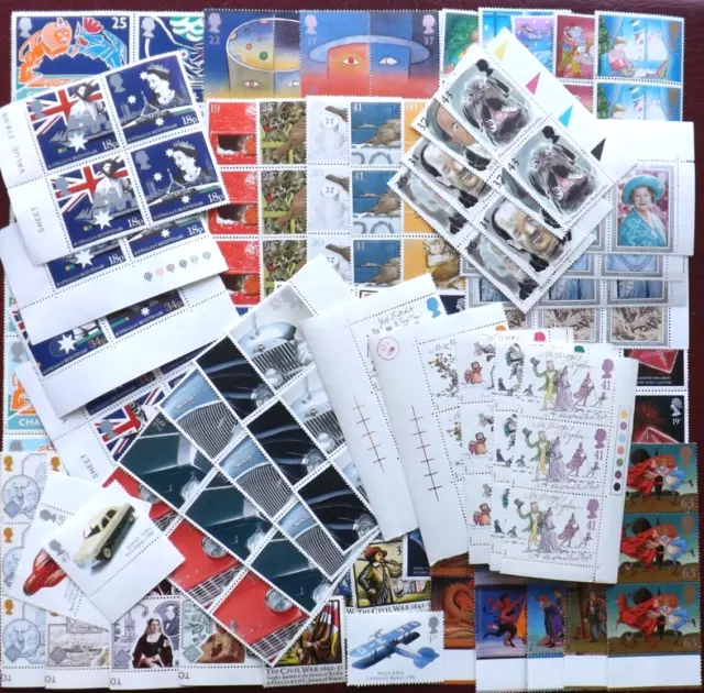 GB £50+ U/M MNH STAMPS FOR POSTAGE or COLLECTING ALL COMMEMORATIVE ( G )