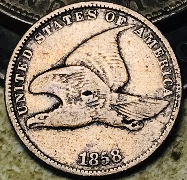 1858 Flying Eagle Cent Penny 1C Small Letters Ungraded Choice US Coin CC21256