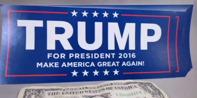 Wholesale Lot Of 10 Trump For President Make America Great Again Bumper Stickers