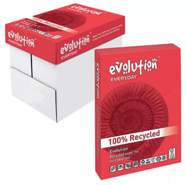 Evolution Everyday A4 Recycled Paper 80gsm White (Pack of 2500) EVE2180