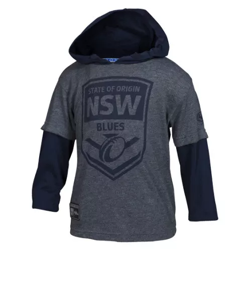 NSW Blues State Of Origin Premium Kids/Infant Long Sleeve T Shirt Sizes 2-6!7