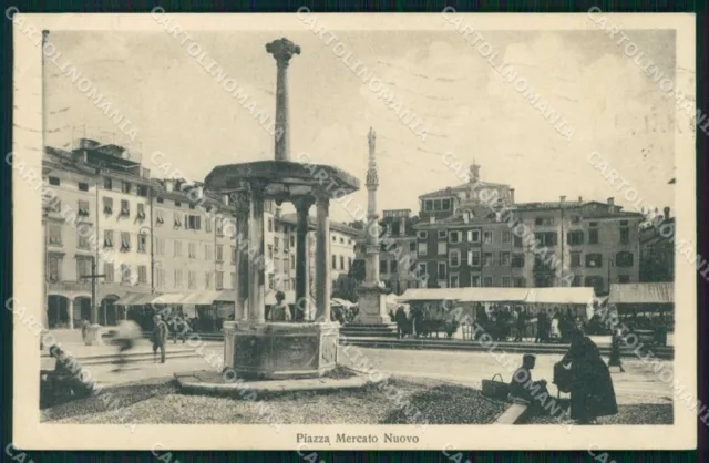 Udine Città Piazza Mercato Nuovo cartolina RT2215