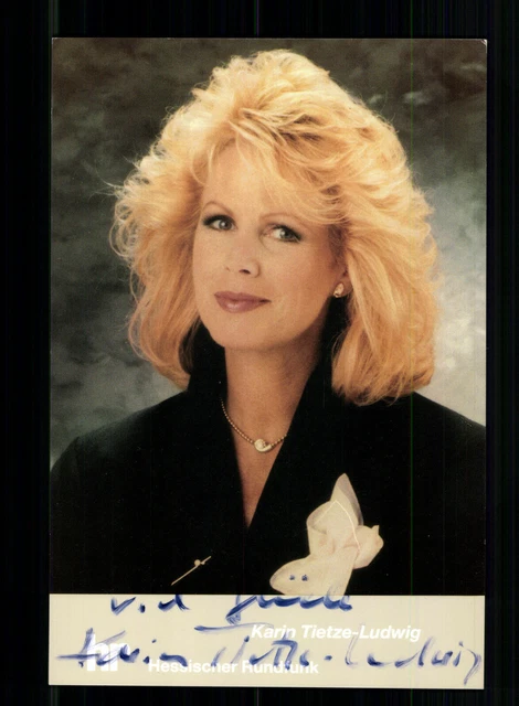 KARIN TIETZE LUDWIG Autogrammkarte Original Signiert + F 9126 EUR 2,99