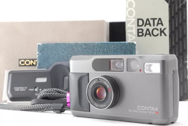 Video! [NEAR MINT in Box] Contax T2 Titan Black Point & Shoot 35mm JAPAN