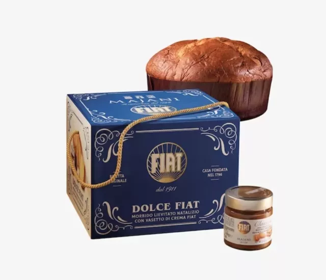 Panettone Majani E Barattolo Crema Spalmabile Fiat 940Gr Regalo Natale