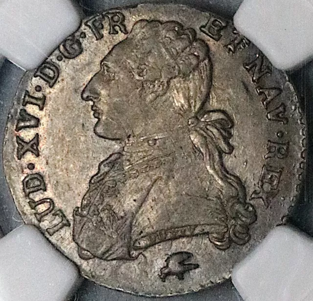 1780-D NGC MS 62 France Louis XVI 12 Sols Lyon 1/10 Ecu 38k POP 1/2 (23060502C)