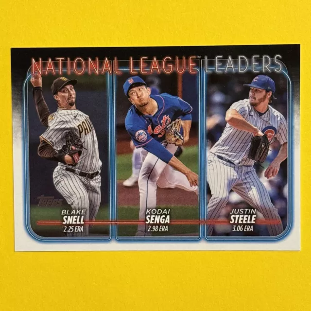 JUSTIN STEELE BLAKE SNELL KODAI SENGA 2024 Topps Series 1 NL ERA
