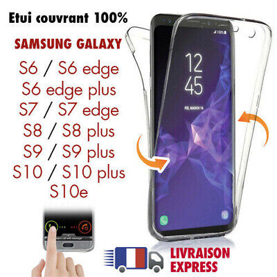 Coque Housse 360 FULL Silicone Pour Samsung S6 S7 S8 PLUS S9 S10 S20 S10+ S20+