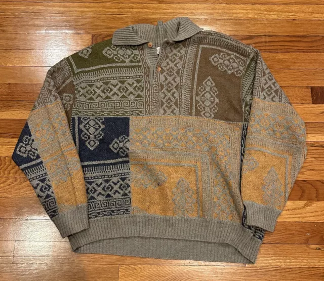 80s Multicolored Givenchy Wool Sweater