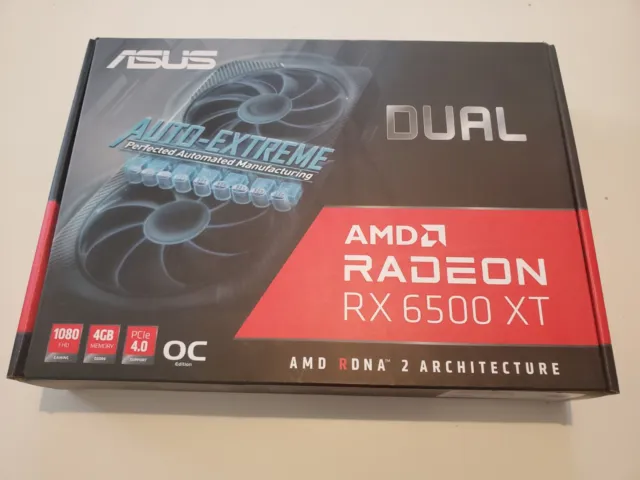 ASUS Dual Radeon RX 6500 XT OC 4Go GDDR6 - Boîte legerement endommagé