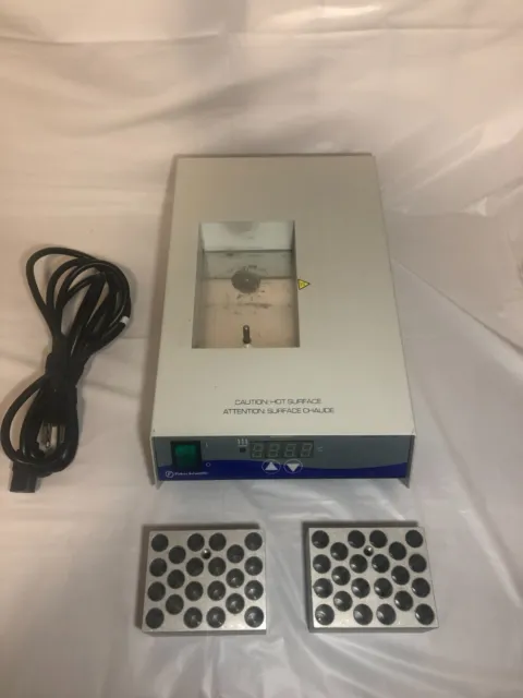 Fisher Scientific Isotemp 125-D Digital Dry Bath CAT No. 11-715-125D w/ 2 Blocks