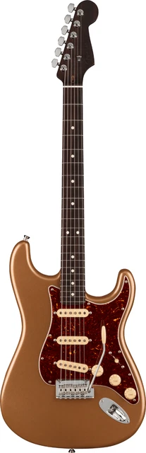 FENDER De American Professional II STRATOCASTER Firemist Or, Bois Rose Col