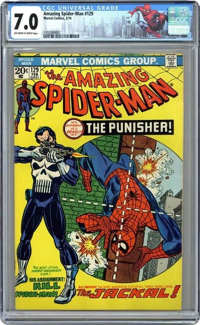 Amazing Spider-Man #129 CGC 7.0 1974 3702369002 1st app. Punisher, Jackal