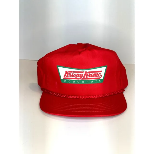 Krispy Kreme Doughnuts Rope Vintage Hat Cap Red Snap Back Adjustable