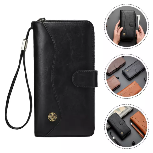 Wallet Pu Man Large Capacity Male Purse Multifunctional Men Cellphone