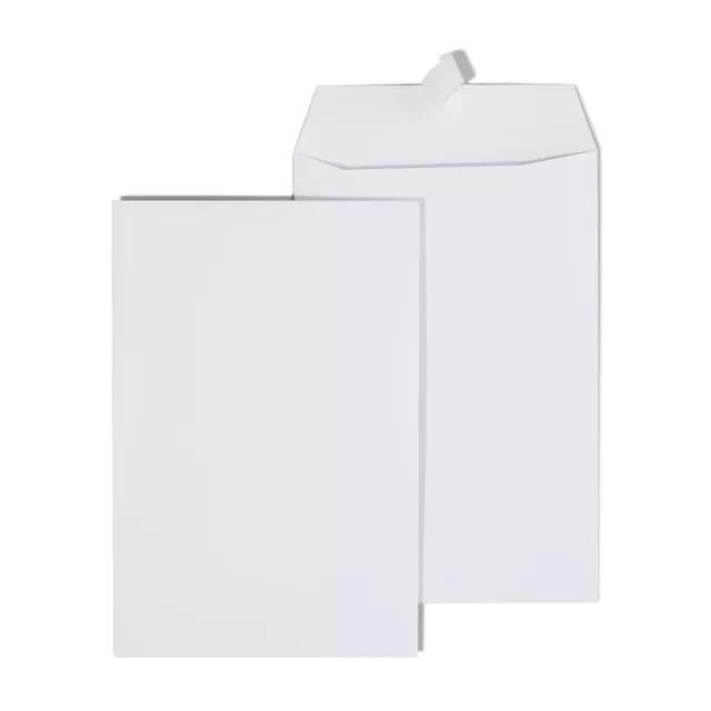 Prinko 9"x12" Mailing Shipping White Kraft Catalog Envelope, Self-Seal, 25/CT